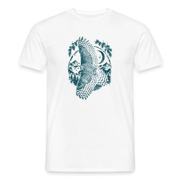 Schneeeule - Männer T-Shirt - Weiß - Vorne - AI Model Male 178 dark (178cm)