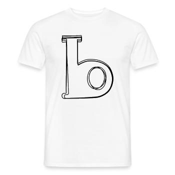 Kleinbuchstabe b handgezeichnet - Männer T-Shirt - Weiß - Vorne - AI Model Male 178 dark (178cm)