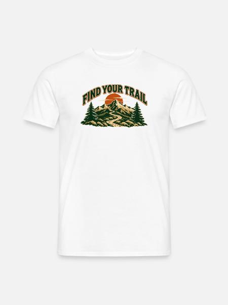 Finde deinen Bergpfad - Männer T-Shirt - Weiß