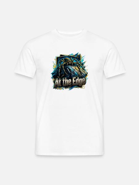 Am Rand der Kante Spinnenkunst - Männer T-Shirt - Weiß