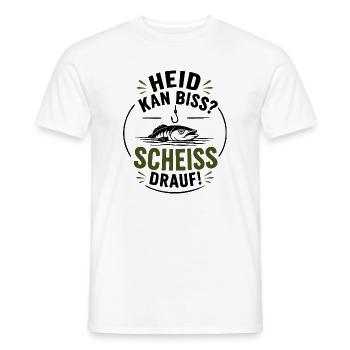 Heid kan Biss? Scheiss drauf! - Heute keinen Biss? - Männer T-Shirt - Weiß - Vorne - AI Model Male 178 dark (178cm)
