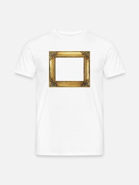 Goldener Bilderrahmen - Männer T-Shirt - Weiß
