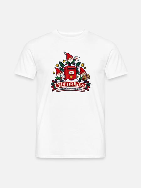 Wichtelpost – Kleine Grüße große Freude - Männer T-Shirt - Weiß