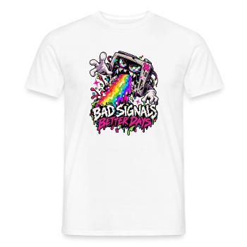 Bad Signals Better Days - Männer T-Shirt - Weiß - Vorne - AI Model Male 178 dark (178cm)