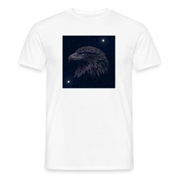 Nachtadler im Sternenhimmel - Männer T-Shirt - Weiß - Vorne - AI Model Male 178 dark (178cm)