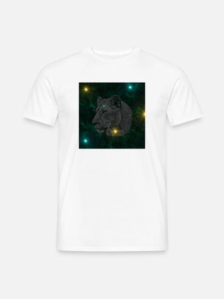 Wolfsstern im Sternenraum - Männer T-Shirt - Weiß