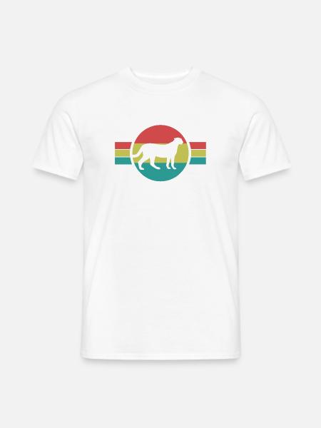 Gepard Retro Style - Männer T-Shirt - Weiß