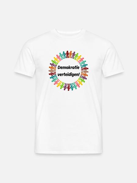 DEMOKRATIE VERTEIDIGEN REGENBOGEN STATEMENT, NOAFD - Männer T-Shirt - Weiß