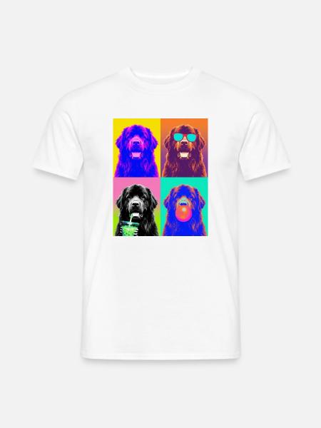 Hunde Neufundländer Hund - Männer T-Shirt - Weiß