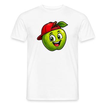 Spritziger Apfel mit Snapback - Männer T-Shirt - Weiß - Vorne - AI Model Male 178 dark (178cm)