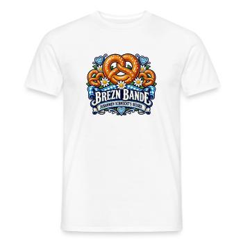 Brezn Bande – Zusammen schmeckt es besser - Männer T-Shirt - Weiß - Vorne - AI Model Male 178 dark (178cm)