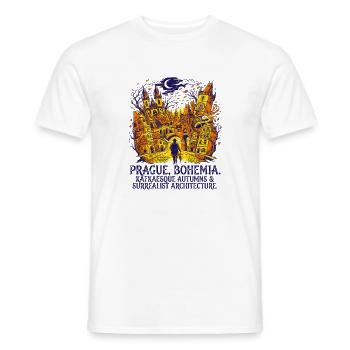 Prague Bohemia Kafkaesque Autumns Art Surrealist - Männer T-Shirt - Weiß - Vorne - AI Model Male 178 dark (178cm)