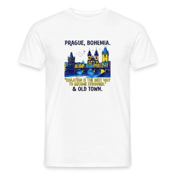 The Prague Bohemia Old Town Travel Typography - Männer T-Shirt - Weiß - Vorne - AI Model Male 178 dark (178cm)