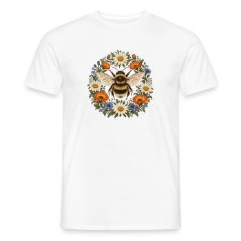 Pilzmond mit Waldblumen & Sternen - Männer T-Shirt - Weiß - Vorne - AI Model Male 178 dark (178cm)