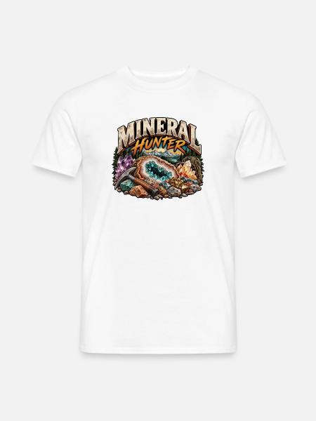 Mineralien-Jäger - Männer T-Shirt - Weiß