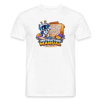 Bedienungsanleitung - Männer T-Shirt - Weiß - Vorne - AI Model Male 178 dark (178cm)