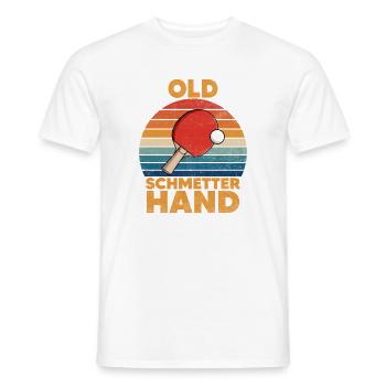 Tischtennis Ping Pong Retro Lustiger Spruch - Männer T-Shirt - Weiß - Vorne - AI Model Male 178 dark (178cm)