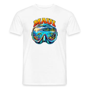 Maui Hawaii Taucher Schnorcheln Urlaub - Männer T-Shirt - Weiß - Vorne - AI Model Male 178 dark (178cm)