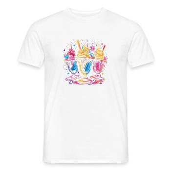 Eisbecher Vaporwave - Männer T-Shirt - Weiß - Vorne - AI Model Male 178 dark (178cm)