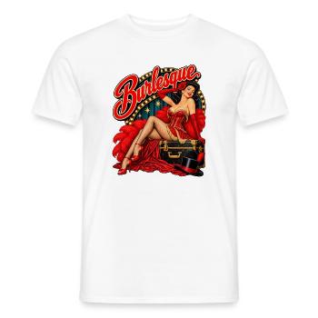 Burlesque – Vintage Showgirl - Männer T-Shirt - Weiß - Vorne - AI Model Male 178 dark (178cm)