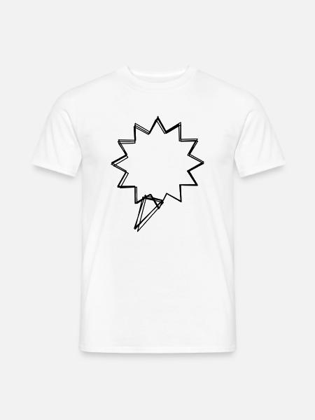 Rufblase handgezeichnet - Männer T-Shirt - Weiß