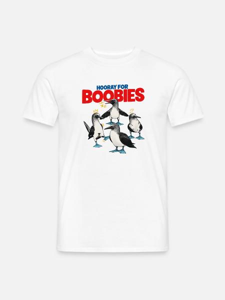 Blaufuß-Parade - Männer T-Shirt - Weiß