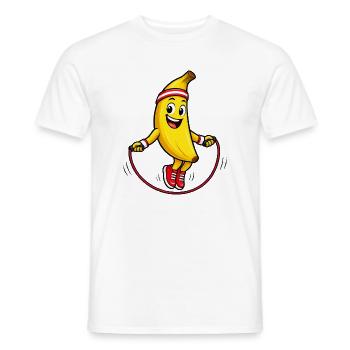 Bananen-Springseil Spaß - Männer T-Shirt - Weiß - Vorne - AI Model Male 178 dark (178cm)