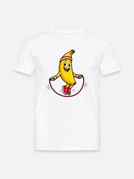 Bananen-Springseil Spaß - Männer T-Shirt - Weiß