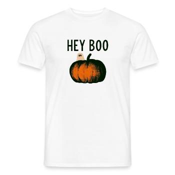 Kürbis Geist Hey Boo - Männer T-Shirt - Weiß - Vorne - AI Model Male 178 dark (178cm)