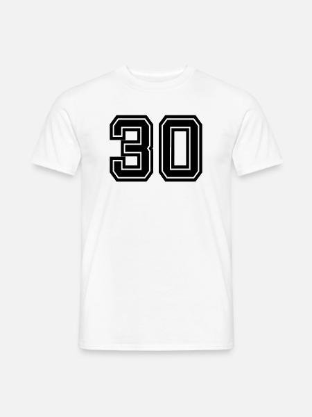30 - Männer T-Shirt - Weiß