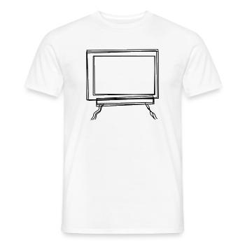 Tafel handgezeichnet - Männer T-Shirt - Weiß - Vorne - AI Model Male 178 dark (178cm)