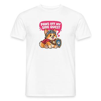 Pfoten Abseits Meiner Sidequest - Männer T-Shirt - Weiß - Vorne - AI Model Male 178 dark (178cm)