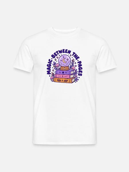 Magie Zwischen Den Seiten - Männer T-Shirt - Weiß