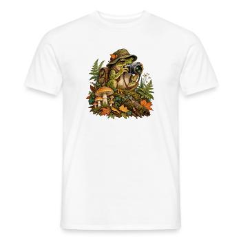 Frosch als Naturfotograf - Männer T-Shirt - Weiß - Vorne - AI Model Male 178 dark (178cm)