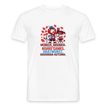Munich Bavaria Board Games Bratwurst Bratw - Männer T-Shirt - Weiß - Vorne - AI Model Male 178 dark (178cm)