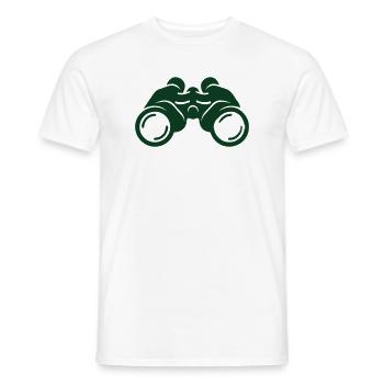 Fernglas Natur Silhouette - Männer T-Shirt - Weiß - Vorne - AI Model Male 178 dark (178cm)
