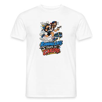 Zu spät läuft Cardio-Spaß - Männer T-Shirt - Weiß - Vorne - AI Model Male 178 dark (178cm)