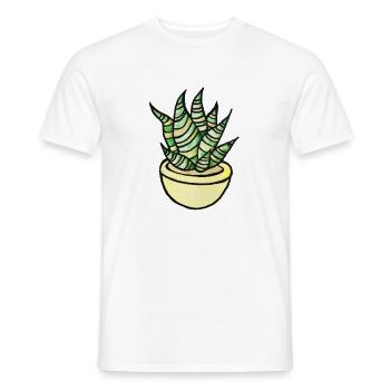 Sukkulenten-Aquarelltopf - Männer T-Shirt - Weiß - Vorne - AI Model Male 178 dark (178cm)
