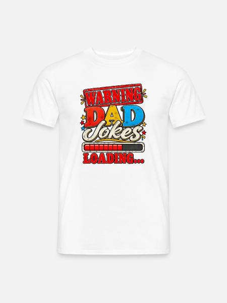 Papa-Witze lädt sich Lustiges Papa-Design - Männer T-Shirt - Weiß