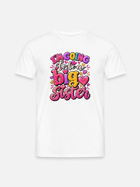 Ich werde eine große Schwester - Männer T-Shirt - Weiß