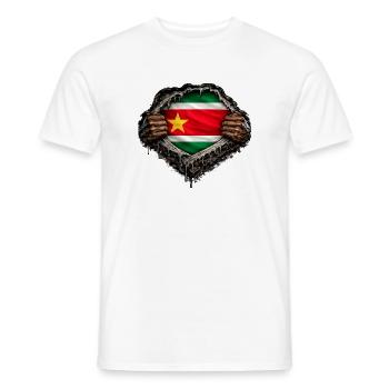 Flagge von Guadeloupe Hyper Realistische Streetwear - Männer T-Shirt - Weiß - Vorne - AI Model Male 178 dark (178cm)