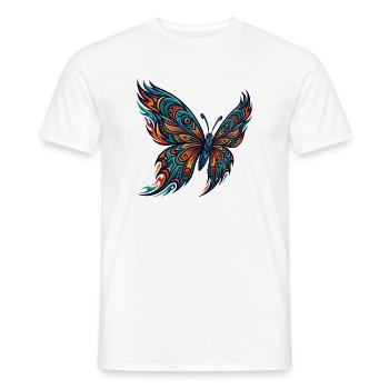 Orangefarbener Schmetterling der amerikanischen Ur - Männer T-Shirt - Weiß - Vorne - AI Model Male 178 dark (178cm)