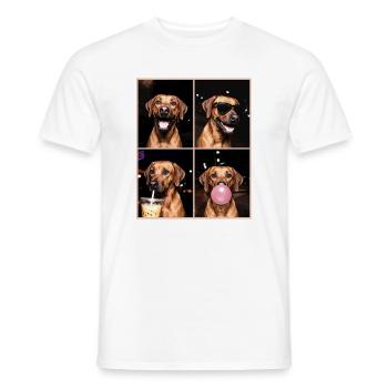 Hunde Rhodesian Ridgeback Hund - Männer T-Shirt - Weiß - Vorne - AI Model Male 178 dark (178cm)