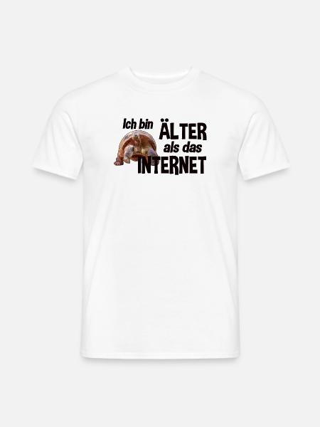 Ich bin älter als das Internet - Schildkröte - Männer T-Shirt - Weiß