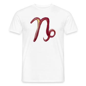 Crimson Letter N Aquarell - Männer T-Shirt - Weiß - Vorne - AI Model Male 178 dark (178cm)