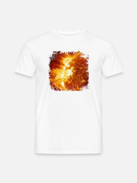 Sonnen-Protuberanzen-Kunst - Männer T-Shirt - Weiß