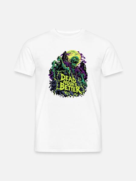 Totstunden Besser Neon Zombie - Männer T-Shirt - Weiß