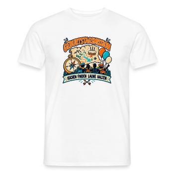 Geburtstagsmission – Kuchen finden - Männer T-Shirt - Weiß - Vorne - AI Model Male 178 dark (178cm)