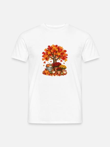 Der Herbst ist mein Lieblingsherbstbaum - Männer T-Shirt - Weiß
