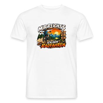 Mir reicht's: Ich geh Radfahren - Männer T-Shirt - Weiß - Vorne - AI Model Male 178 dark (178cm)